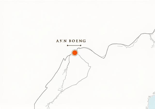 Location map showing Caldera Crest Hotel near the volcanic peak